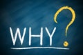 WHY with a big question mark Royalty Free Stock Photo