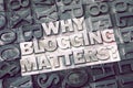 Why blogging matters Royalty Free Stock Photo