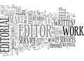 Why Are Editorial Services Important Word Cloud Royalty Free Stock Photo
