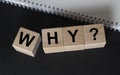Why word inscription. Question with interrogation mark Royalty Free Stock Photo