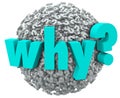 Why Word Question Mark 3d Symbols Sphere Wonder Reason