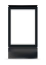 Vector outdoor black advertising stand Ã¢â¬â isolated citylight light box Royalty Free Stock Photo