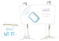 Wi Fi Available Sign Royalty Free Stock Photo