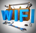 Wi-Fi concept icon means wireless internet connection access - 3d illustration