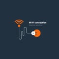 Wi-Fi connection concept, wireless internet access