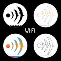Wi-fi dolphins Royalty Free Stock Photo