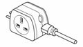Wi-Fi Enabled Smart Plug for Home Automation, vector design Generative AI Royalty Free Stock Photo