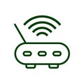 Wi fi icon. Drop shadow wi fi router icon. Wireless internet access device Royalty Free Stock Photo