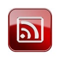WI-FI icon glossy red. Royalty Free Stock Photo