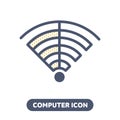 Wi-fi icon in linestyle Royalty Free Stock Photo