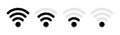 Wi-fi icon set. Wifi quality sign. Wireless vector illustration isolated on white