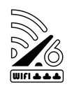 Wi-Fi 6 icon vector. New wireless generation logo. High network bandwidth illustration on white background. Wifi 6 certified