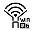 Wi-Fi 6 icon vector. New wireless generation logo. High network bandwidth illustration on white background. Wifi 6 certified