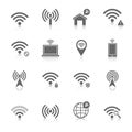 Wi-fi icons set Royalty Free Stock Photo