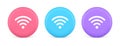 Wi fi internet connection button high speed wireless cyberspace digital network 3d circle icon
