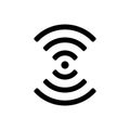 Wi-fi outline icon isolated. Symbol, logo illustration for mobile concept and web design. Royalty Free Stock Photo