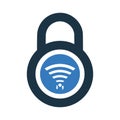 Wi-Fi, password, security icon. Editable vector graphics Royalty Free Stock Photo