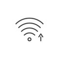 Wi-fi sharing arrow outline icon