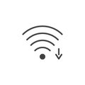 Wi-fi signal arrow vector icon