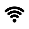 WI-FI signal symbol. Black WIFI icon in flat style. Communication symbol.