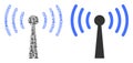 Wi-Fi Station Composition of Binary Digits Royalty Free Stock Photo