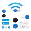Wi-fi stylish modern logo, icons, signs