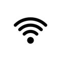 WI-FI vector icon isolated on the white background. Wireless black