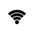 WI-FI vector icon isolated on the white background. Wireless black