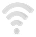 Wi Fi Wireless Network Symbol, 3d rendering Royalty Free Stock Photo
