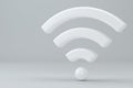 Wi Fi Wireless Network Symbol, 3d rendering on studio background. Royalty Free Stock Photo