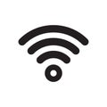 Wi-Fi wlan signal icon. Vector wi fi access, free wireless internet sign