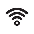 Wi-Fi wlan signal icon. Vector wi fi access, free wireless internet sign Royalty Free Stock Photo