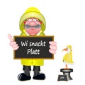 Wi snackt Platt, humorous illustration for the North German dialect Royalty Free Stock Photo