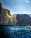 Thailand. phi phi. view of the phi phi island., Summer Background Holiday Royalty Free Stock Photo