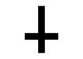 The Cross of Saint Peter or Petrine Cross is an inverted Latin cross traditionally used as a Christian symbol. satanist icon