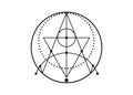 Sigil of Protection. Magical Amulets. Can be used as tattoo, logos and prints. Wiccan occult symbol, sacred geometry, isolated