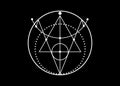 Sigil of Protection. Magical Amulets. Can be used as tattoo, logos and prints. Wiccan occult symbol, sacred geometry, isolated