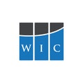 WIC letter logo design on WHITE background. WIC creative initials letter logo concept. WIC letter design