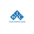 WIC letter logo design on WHITE background. WIC creative initials letter logo