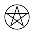 Wicca Pentagram religious symbol simple icon