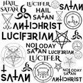 Wiccan symbols and sigils background Royalty Free Stock Photo