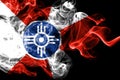 Wichita city smoke flag, Kansas State, United States Of America Royalty Free Stock Photo