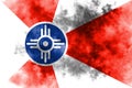 Wichita city smoke flag, Kansas State, United States Of America Royalty Free Stock Photo