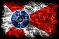 Wichita city smoke flag, Kansas State, United States Of America Royalty Free Stock Photo
