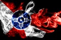 Wichita city smoke flag, Kansas State, United States Of America Royalty Free Stock Photo