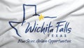 Wichita Falls of Texas of United States flag background