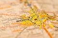 Wichita kansas city area map Royalty Free Stock Photo