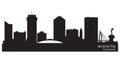 Wichita Kansas city skyline vector silhouette Royalty Free Stock Photo