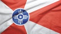 Wichita of Kansas of United States flag background