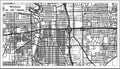 Wichita Kansas USA City Map in Retro Style. Outline Map. Royalty Free Stock Photo